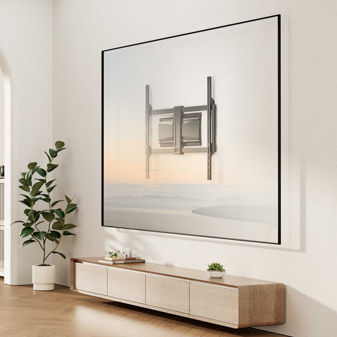 Supporto / gancio per TV Maclean, VESA max. 600x400, 37-90", carico massimo 65 kg, nero, MC-881 N