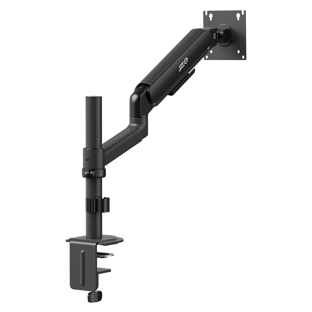 Supporto / gancio per monitor Ergo Office, molla a gas, 17"-32", 1-10 kg, nero opaco, VESA max. 100x100, ER-691 B
