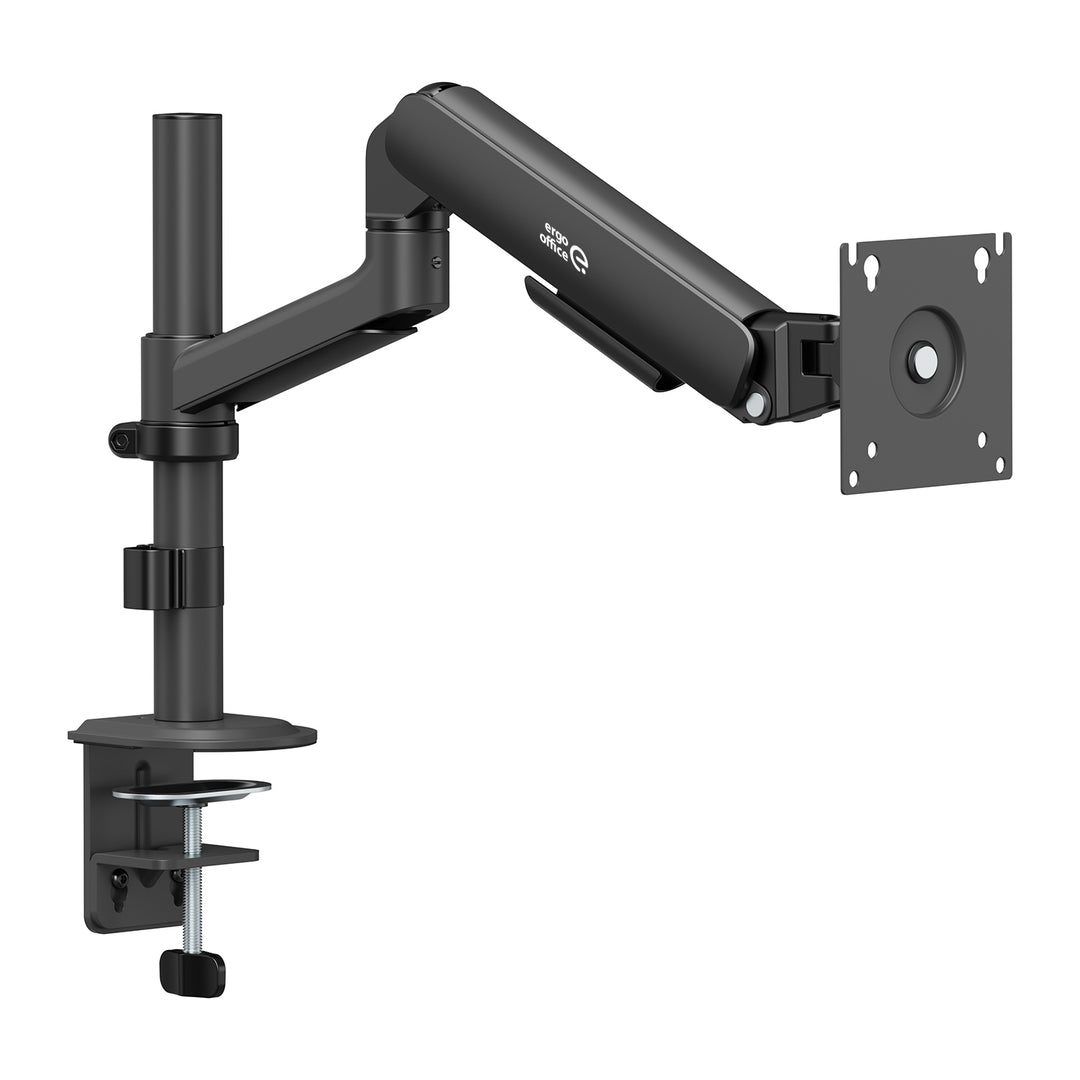 Supporto / gancio per monitor Ergo Office, molla a gas, 17"-32", 1-10 kg, nero opaco, VESA max. 100x100, ER-691 B