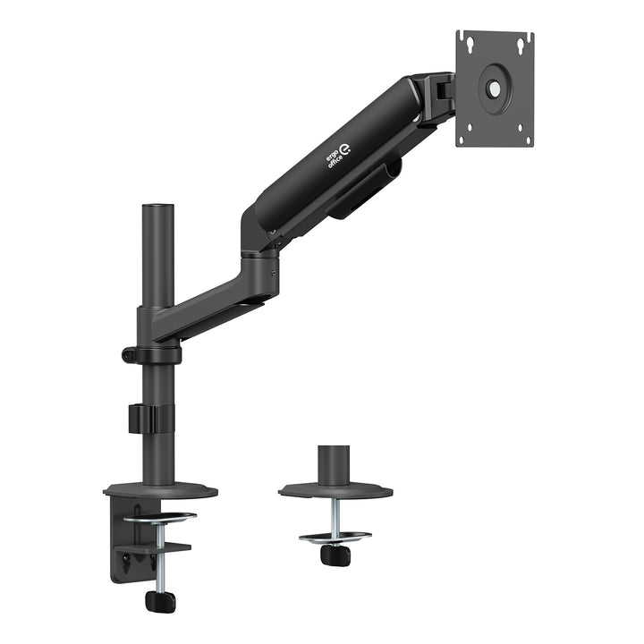Supporto / gancio per monitor Ergo Office, molla a gas, 17"-32", 1-10 kg, nero opaco, VESA max. 100x100, ER-691 B