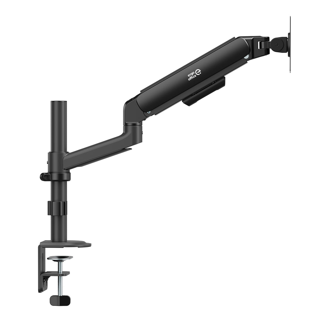 Supporto / gancio per monitor Ergo Office, molla a gas, 17"-32", 1-10 kg, nero opaco, VESA max. 100x100, ER-691 B