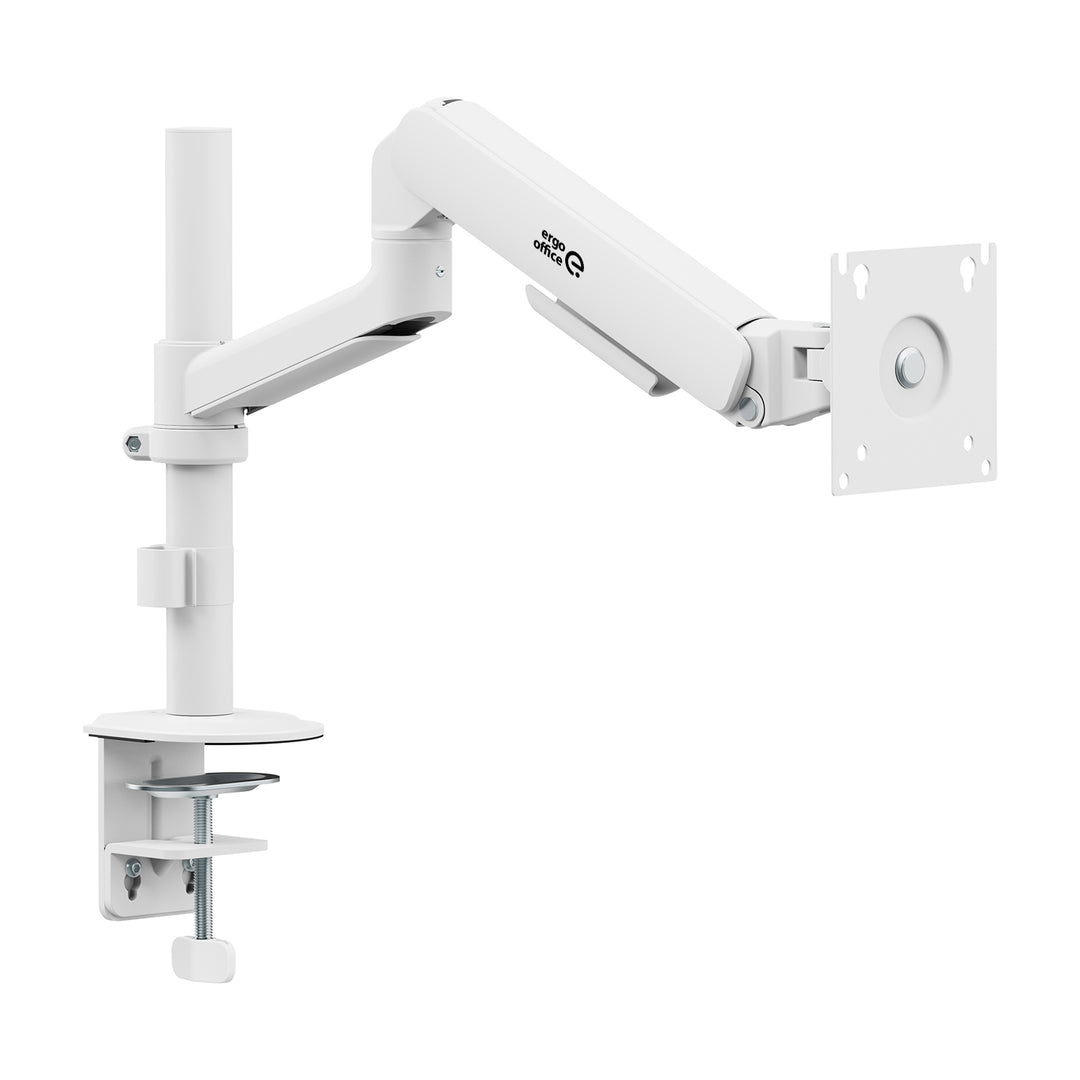 Supporto / gancio per monitor Ergo Office, molla a gas, 17"-32", 1-10 kg, bianco opaco, VESA max. 100x100, ER-691 W