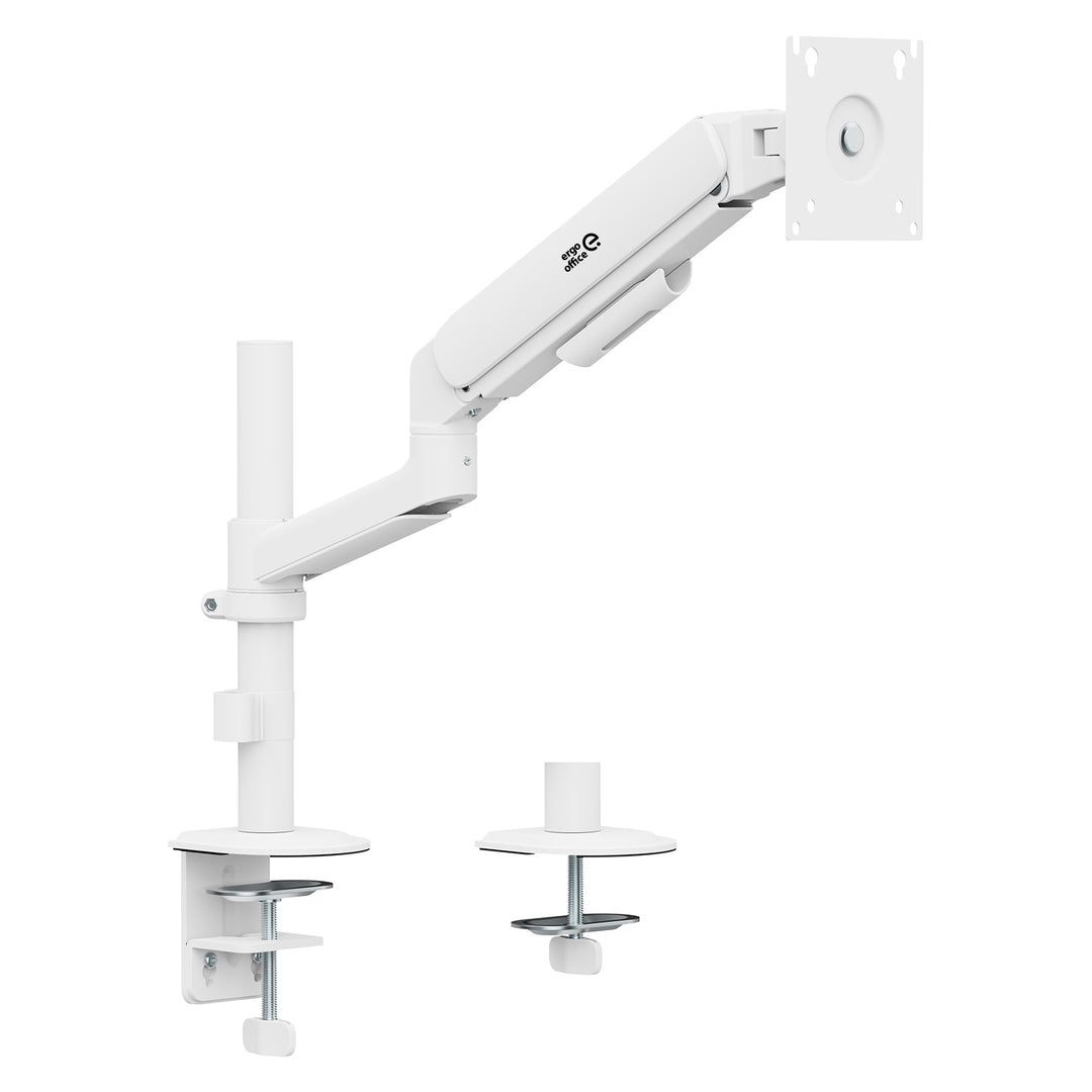 Supporto / gancio per monitor Ergo Office, molla a gas, 17"-32", 1-10 kg, bianco opaco, VESA max. 100x100, ER-691 W