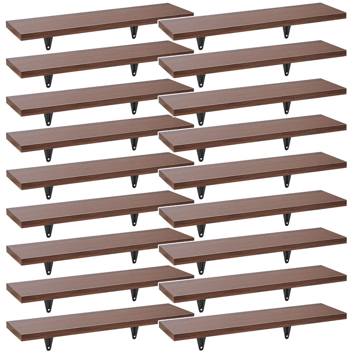 Scaffali a muro Maclean, set di 18 pezzi, 8 kg max, per montaggio a parete, MC-331