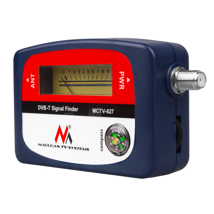 Misuratore TV DVB-T Maclean, custodia, cavo 25 cm F-F, MCTV-627 + 10x batterie AA Varta Industrial
