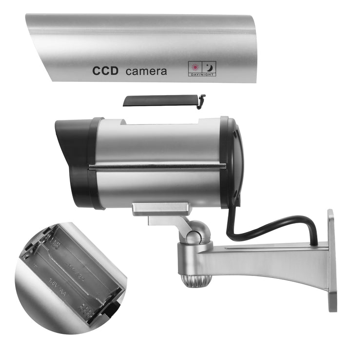 Telecamera fittizia con LED lampeggiante IR1100 S IR esterno + 2x batterie Varta Industrial AA
