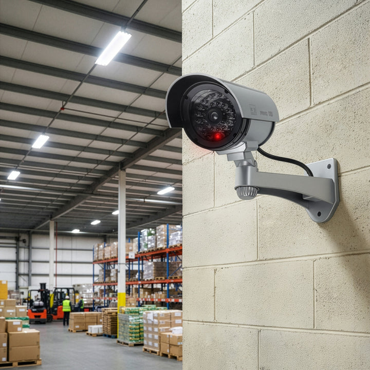 Telecamera fittizia con LED lampeggiante IR1100 S IR esterno + 2x batterie Varta Industrial AA