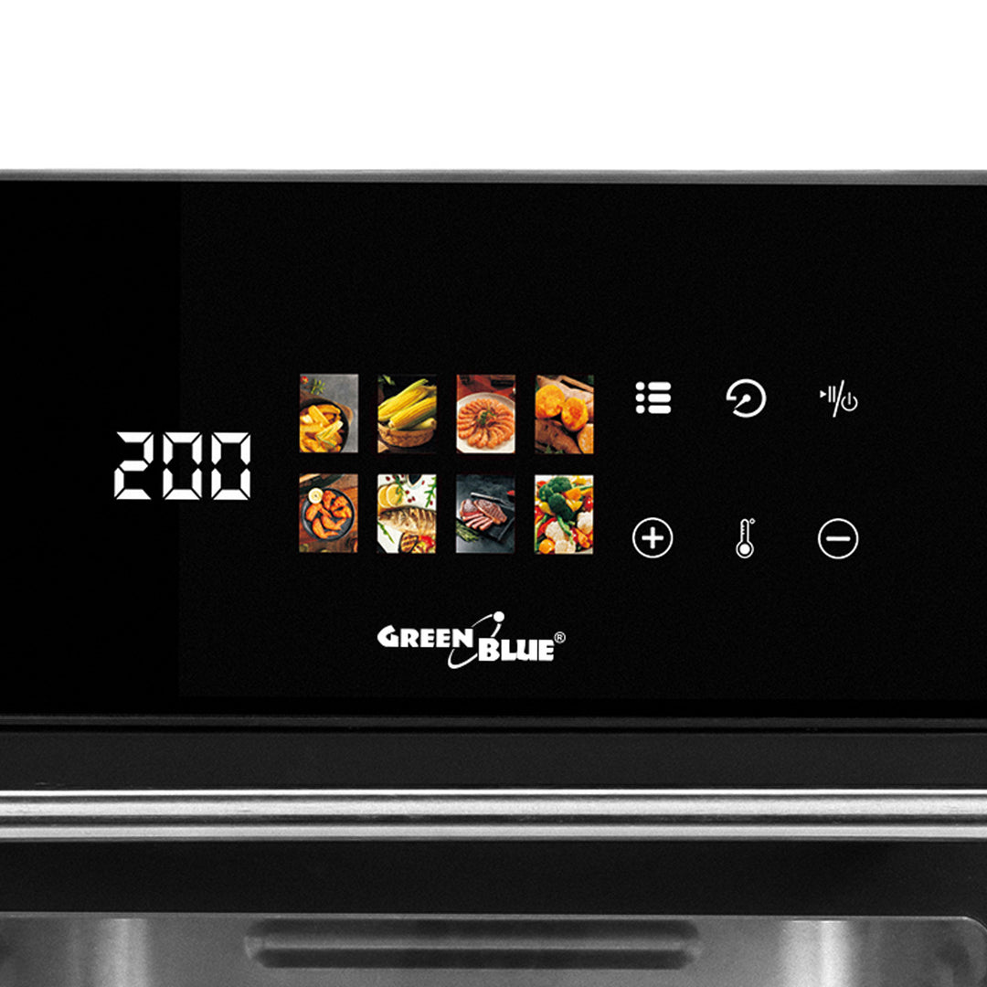 Friggitrice senza olio AIR FRYER GreenBlue, potenza 1800 W, capacità 10 l, 8 programmi, accessori, timer, GB950