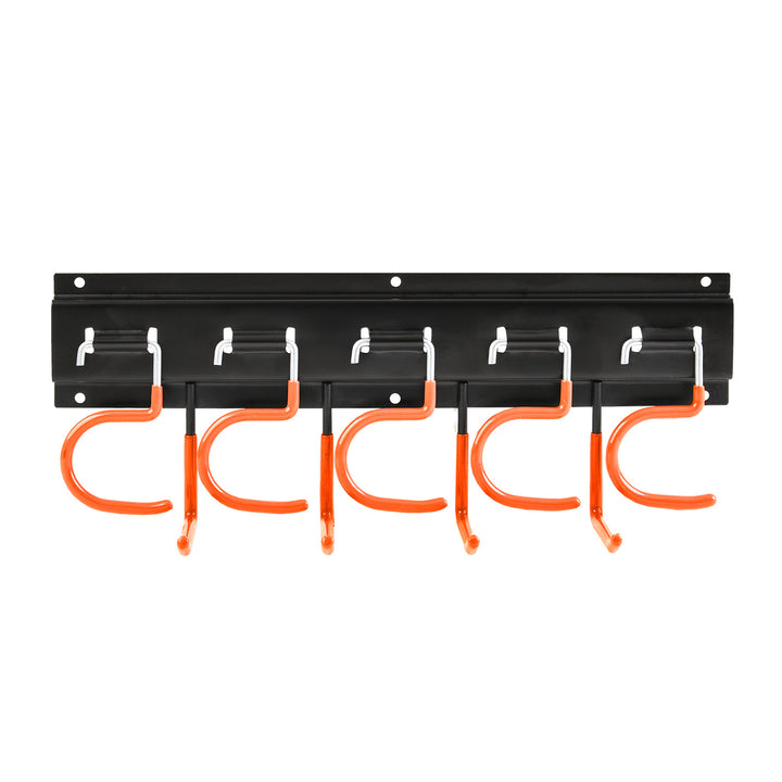 Organizer da parete per attrezzi da giardino Maclean, in acciaio, con ganci, carico massimo 30 kg, larghezza 40 cm, MC-193