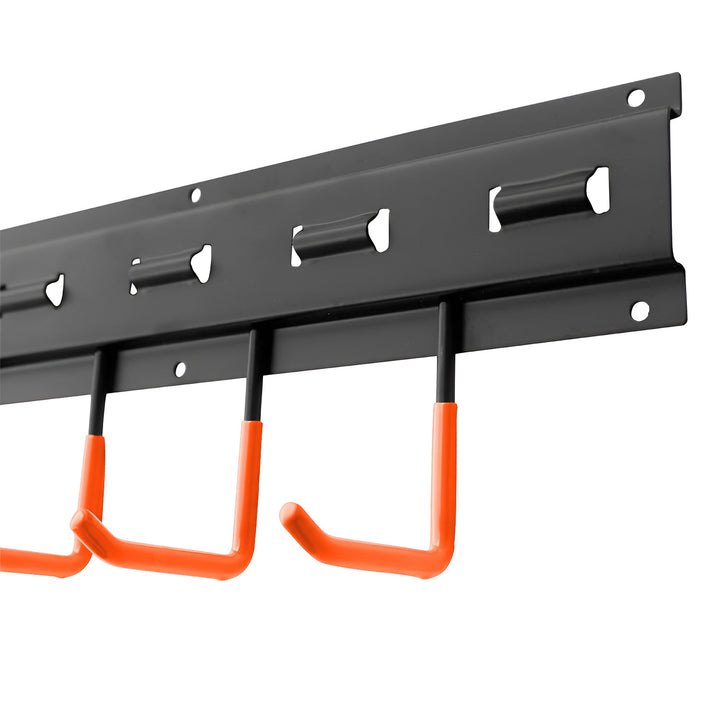 Organizer da parete per attrezzi da giardino Maclean, in acciaio, con ganci, carico massimo 30 kg, larghezza 40 cm, MC-193