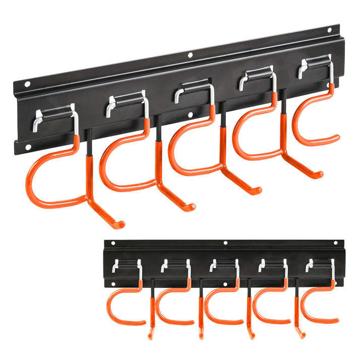 Organizer da parete per attrezzi da giardino Maclean, in acciaio, con ganci, carico massimo 30 kg, larghezza 40 cm, MC-193