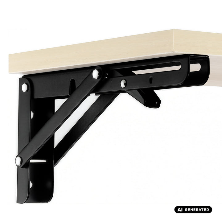 Supporto pieghevole per mensola a muro Maclean, min. 300 mm, max. 600 mm, max. 50 kg, 2 pezzi, MC-195