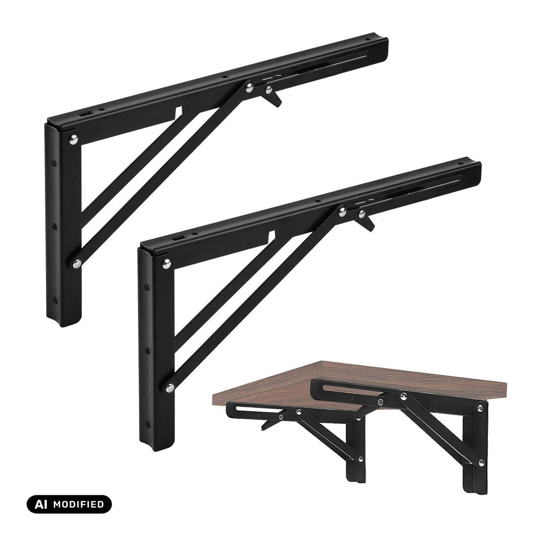 Supporto pieghevole per mensola a muro Maclean, min. 300 mm, max. 600 mm, max. 50 kg, 2 pezzi, MC-195