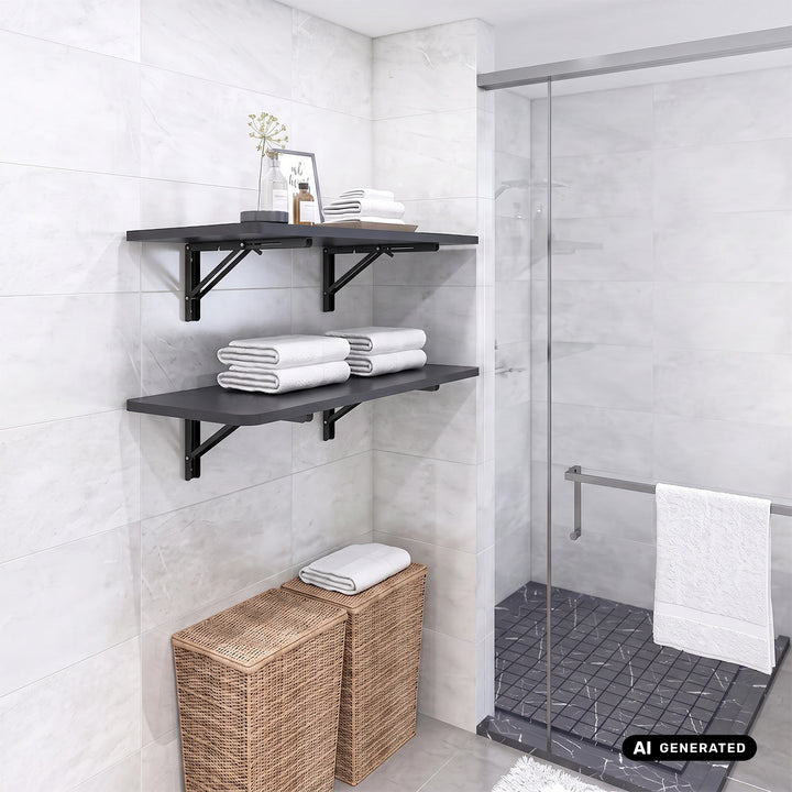 Supporto pieghevole per mensola a muro Maclean, min. 350 mm, max. 700 mm, max. 50 kg, 2 pezzi, MC-196