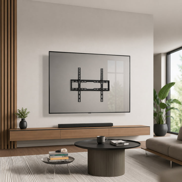 Supporto / gancio per TV Maclean, VESA max 600x400, 37-86", fino a 45 kg, nero, regolazione dell'inclinazione 0°~-8°, MC-188