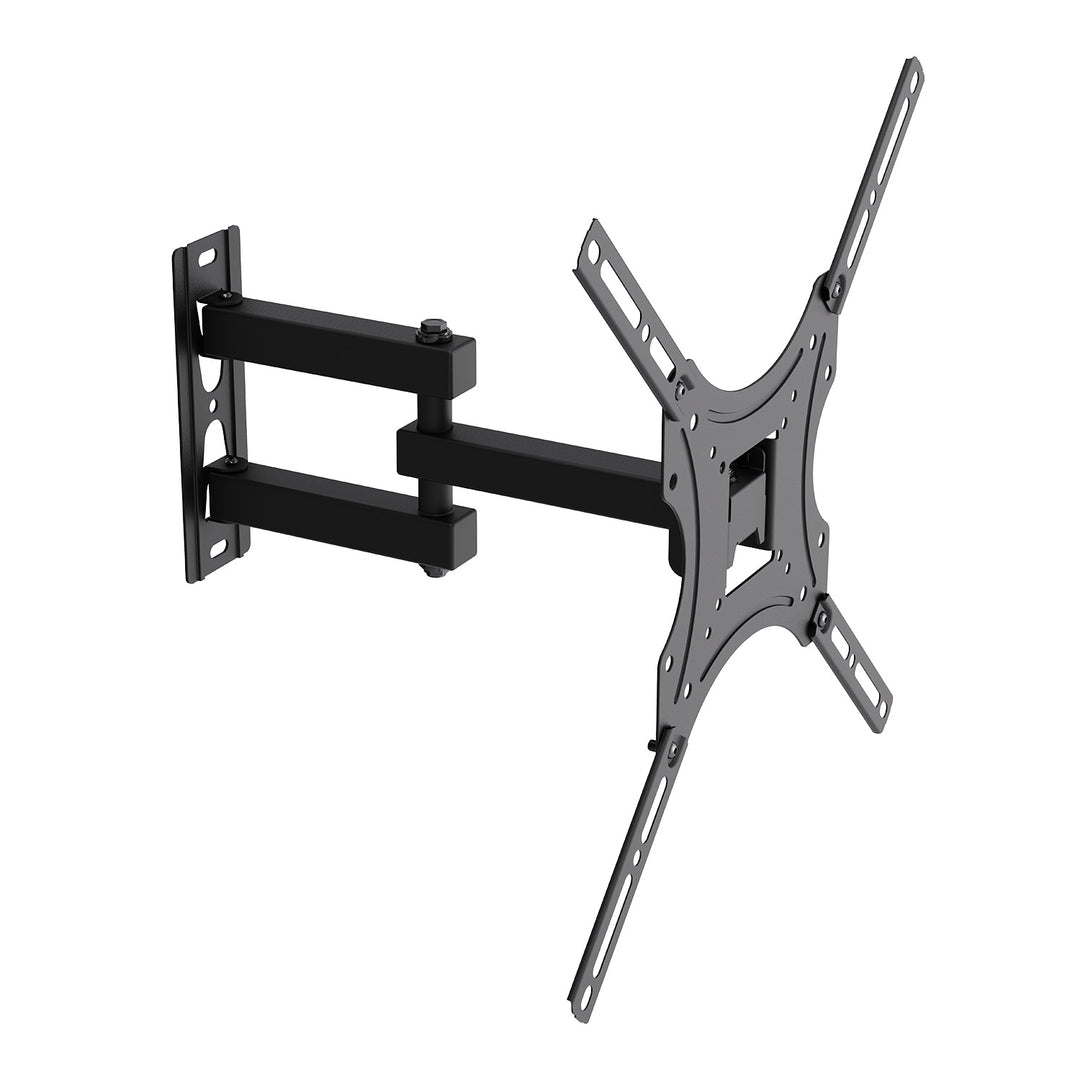 Supporto / gancio per TV Maclean, VESA max 400x400, 32-55", fino a 25 kg, nero, regolazione dell'inclinazione 0°~-15° e rotazione +90°~-90°, MC-190