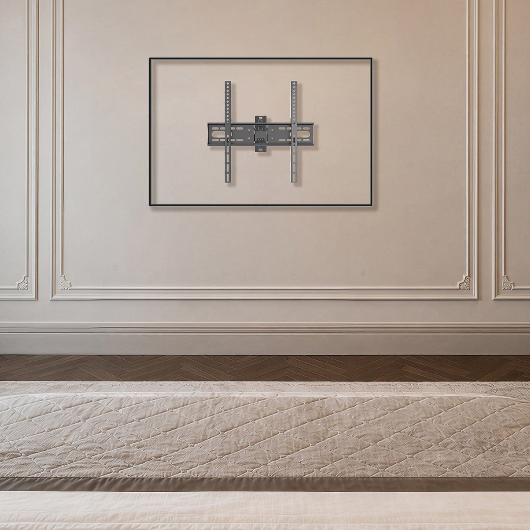 Supporto / gancio per TV Maclean, VESA max 400x400, 32-55", fino a 30 kg, nero, regolazione dell'inclinazione da +2° a -10° e della rotazione da +90° a -90°, MC-191