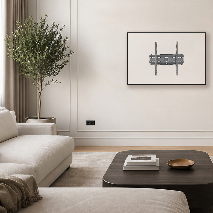 Supporto / gancio per TV Maclean, VESA max 400x400, 32-70", fino a 40 kg, nero, regolazione dell'inclinazione da +12° a -12° e della rotazione da +60° a -60°, MC-192