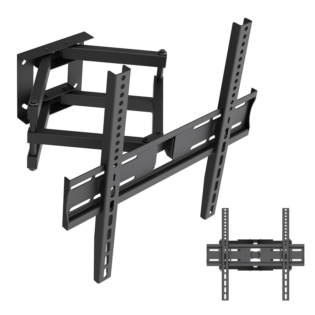 Supporto / gancio per TV Maclean, VESA max 400x400, 32-70", fino a 40 kg, nero, regolazione dell'inclinazione da +12° a -12° e della rotazione da +60° a -60°, MC-192