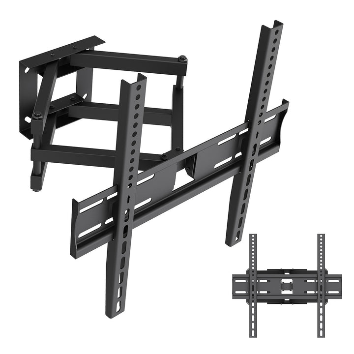 Supporto / gancio per TV Maclean, VESA max 400x400, 32-70", fino a 40 kg, nero, regolazione dell'inclinazione da +12° a -12° e della rotazione da +60° a -60°, MC-192