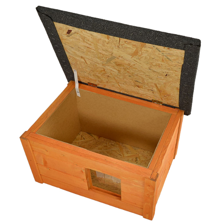 Cuccia per cani, gatti Woodok, isolata, in legno di abete rosso + cuccia per cani