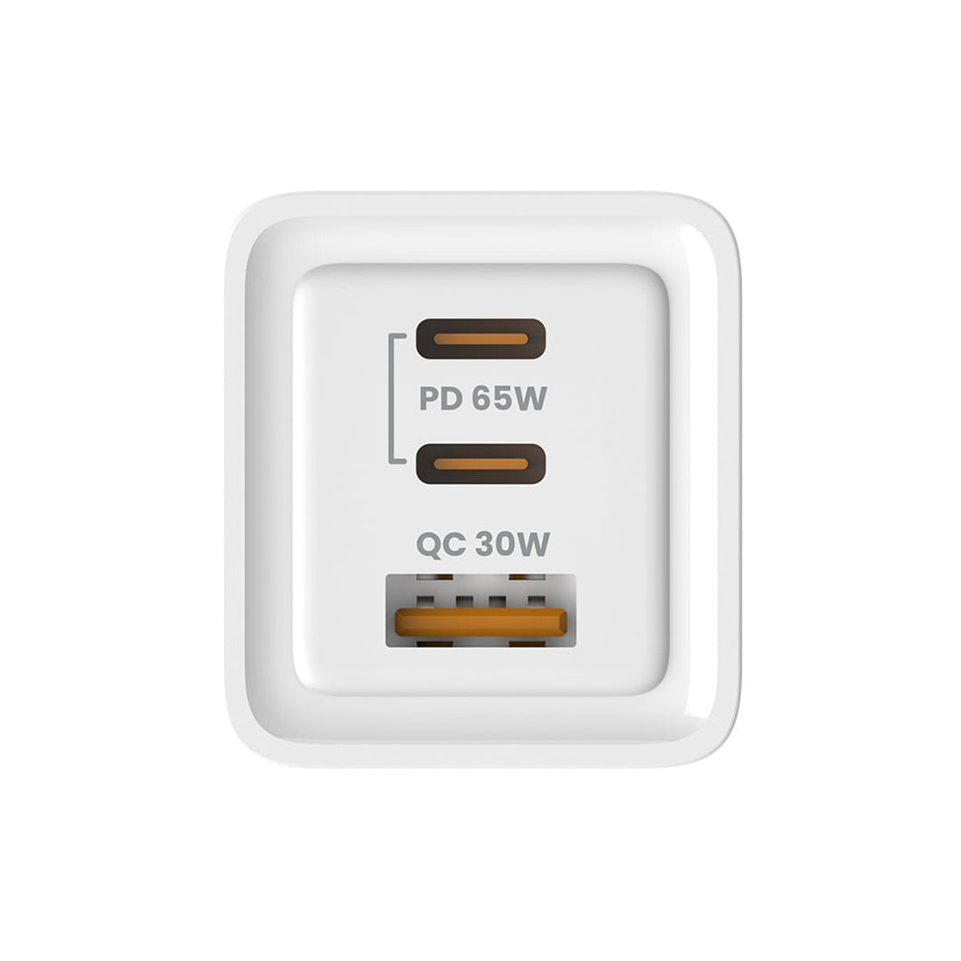 Caricabatterie da rete Savio, 1x USB-A, 2x USB-C, GaN, 65W, bianco, SAVLA-07