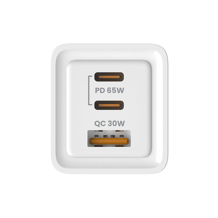 Caricabatterie da rete Savio, 1x USB-A, 2x USB-C, GaN, 65W, bianco, SAVLA-07