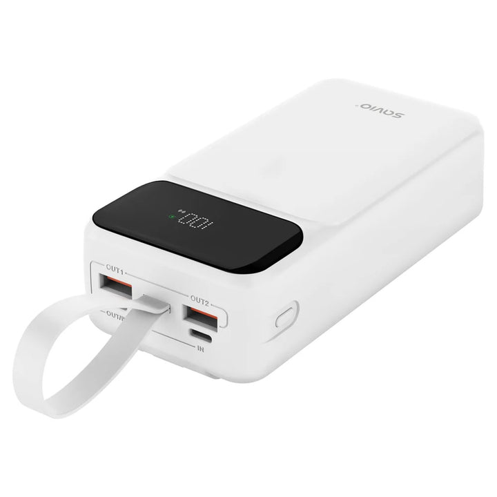 Powerbank SAVIO, 2 porte USB, 1 porta USB-C, ricarica rapida, consegna di energia, SAVBA-11