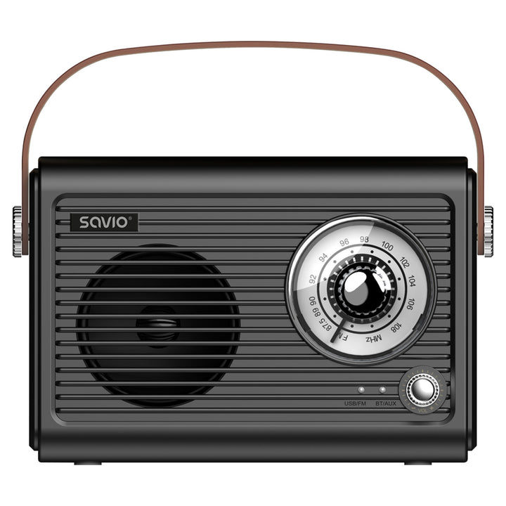 Radio FM portatile Savio, a batteria, Bluetooth, AUX, SAVRS-01