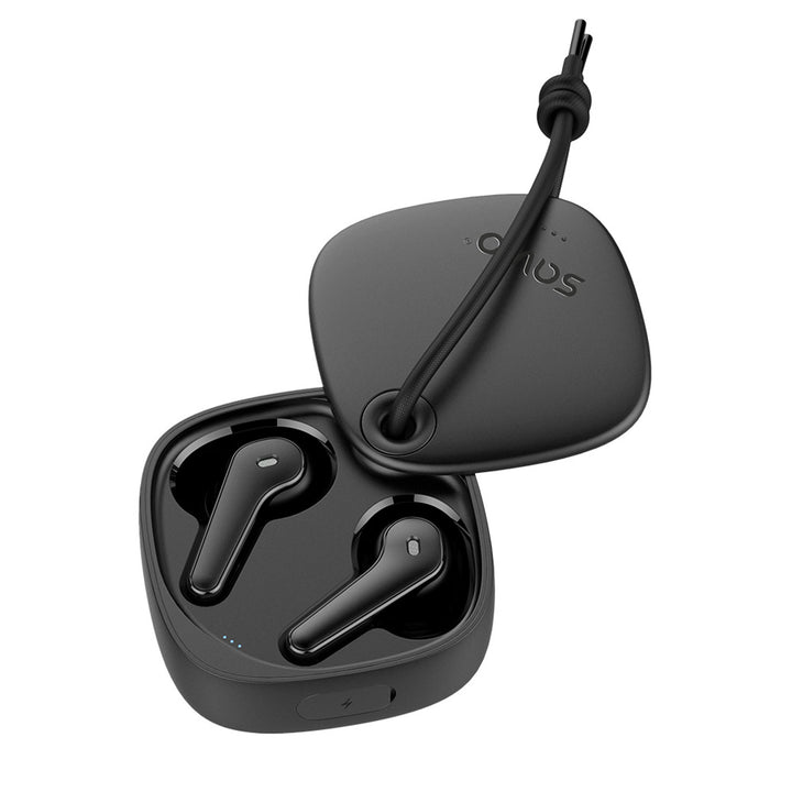 Cuffie wireless Savio, Bluetooth 5.3, ENC, USB-C, nero, SAVSLTWS-11
