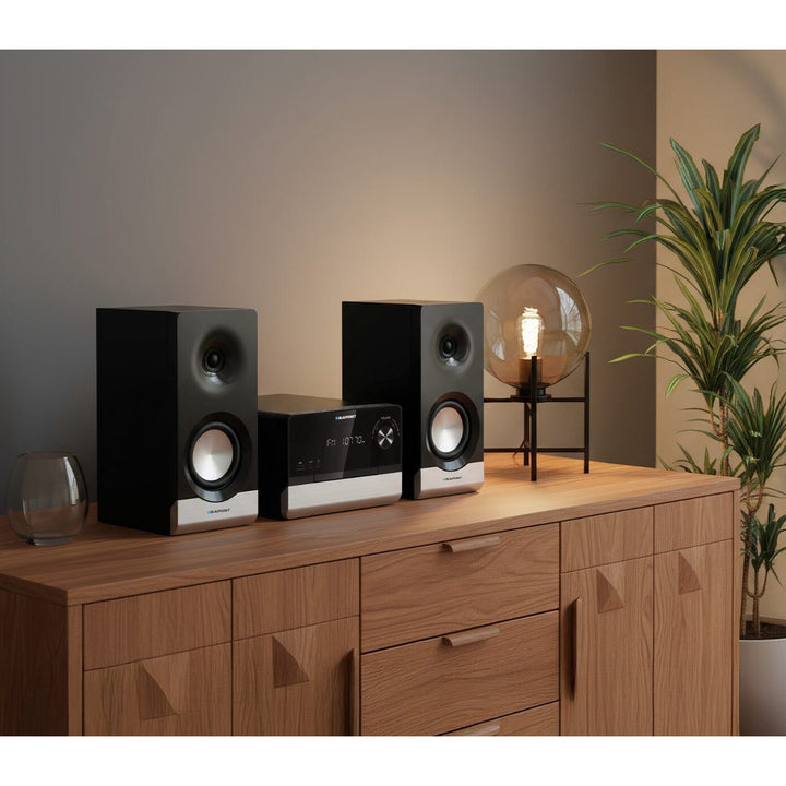 Microfono Blaupunkt, CD, USB, radio FM, Bluetooth, telecomando, orologio con funzione sveglia, MS40.2BT