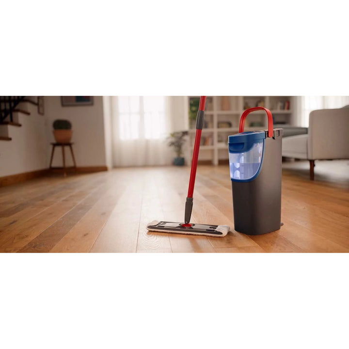 Vileda H2prO mop piatto, 100% separazione acqua pulita/sporco, due serbatoi, pad in microfibra, punta a 360°, 175774