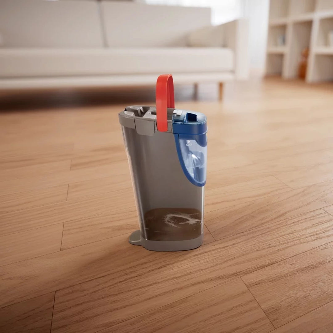 Vileda H2prO mop piatto, 100% separazione acqua pulita/sporco, due serbatoi, pad in microfibra, punta a 360°, 175774