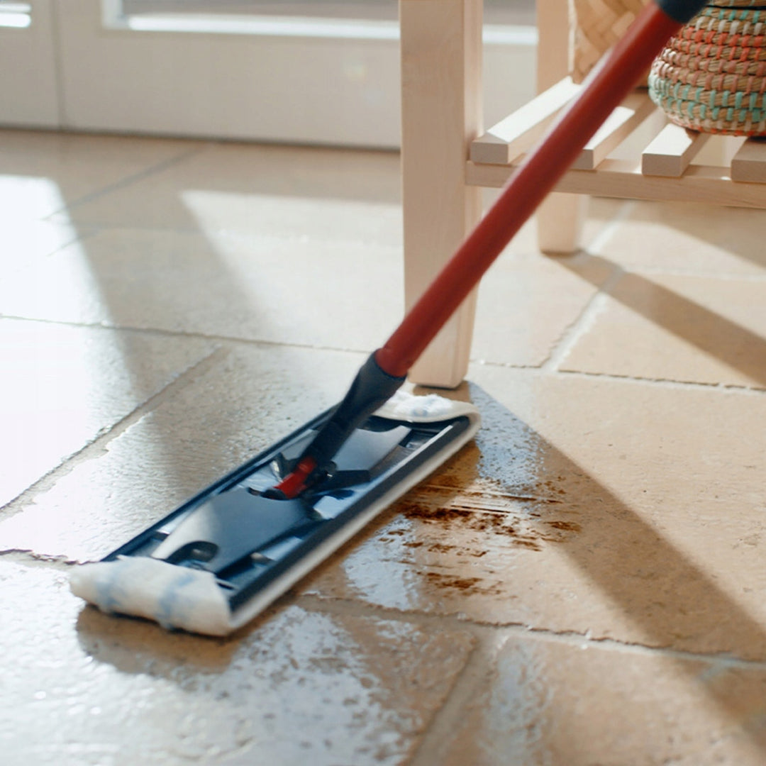 Vileda H2prO mop piatto, 100% separazione acqua pulita/sporco, due serbatoi, pad in microfibra, punta a 360°, 175774