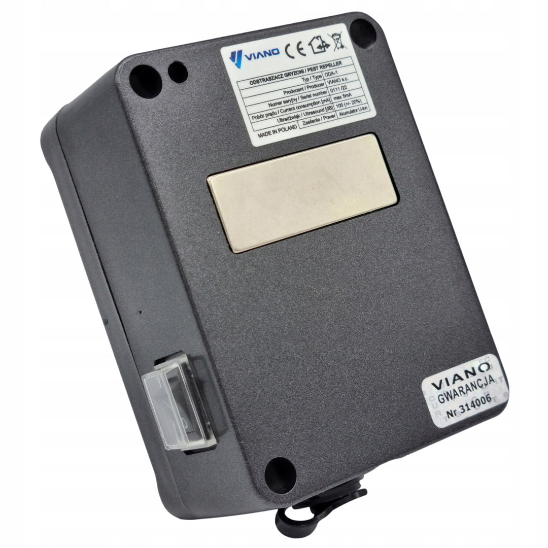 Dissuasore per roditori senza fili, martora, repellente per topi Viano, batteria integrata da 4000mAh, grande cicalino, ODA1