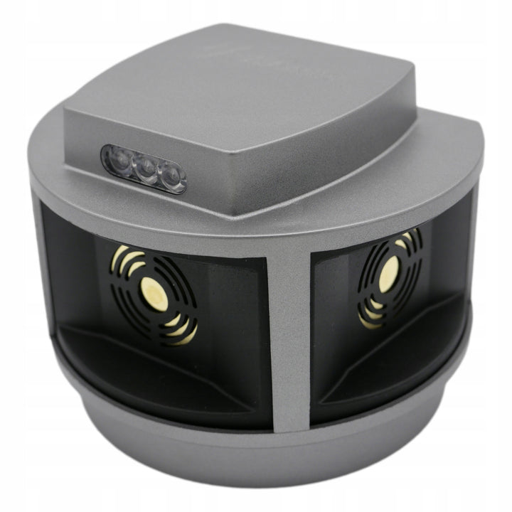 Repellente per roditori, repellente per martore, repellente per topi Viano, generatore di ultrasuoni, pannello stroboscopico, tre altoparlanti, Trio-Strob