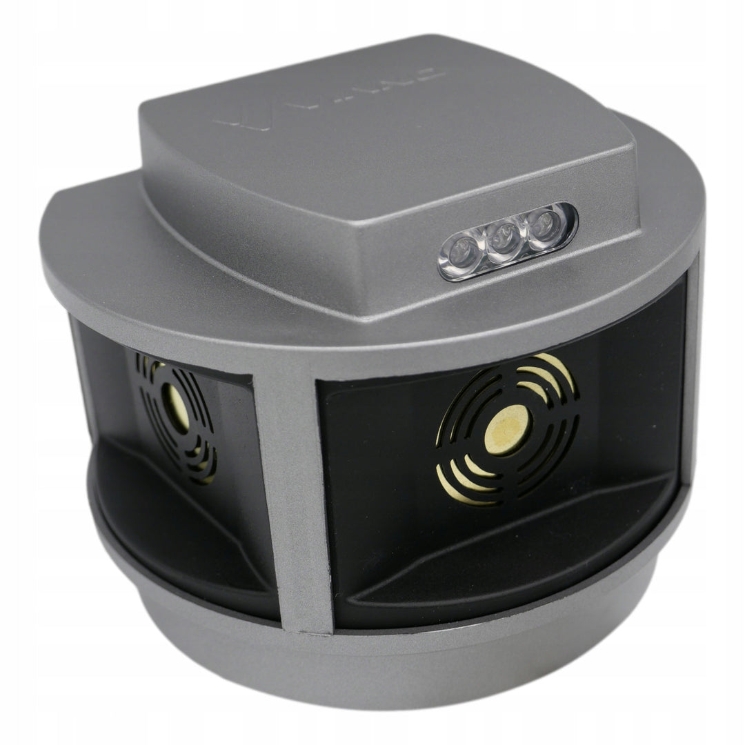 Repellente per roditori, repellente per martore, repellente per topi Viano, generatore di ultrasuoni, pannello stroboscopico, tre altoparlanti, Trio-Strob