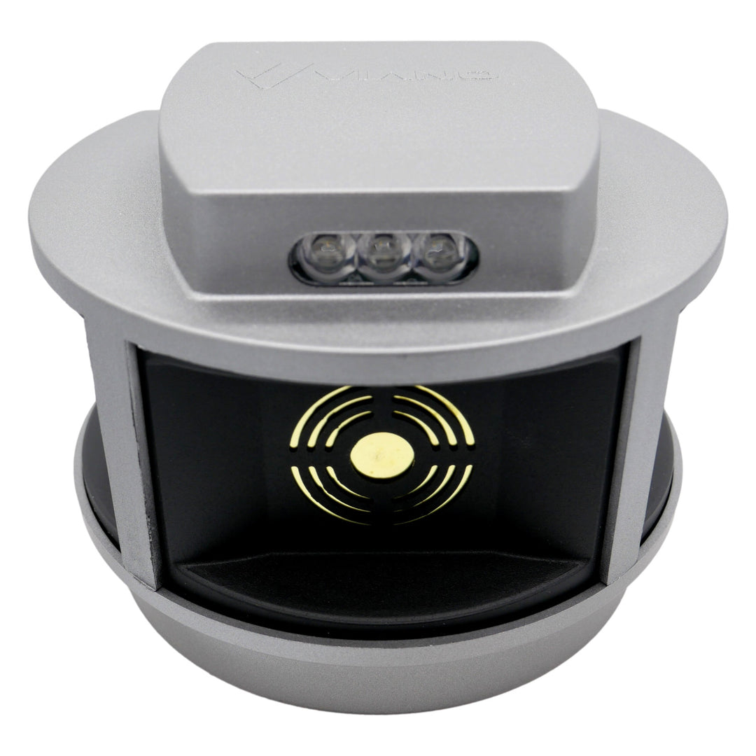 Repellente per roditori, repellente per martore, repellente per topi Viano, generatore di ultrasuoni, pannello stroboscopico, tre altoparlanti, Trio-Strob