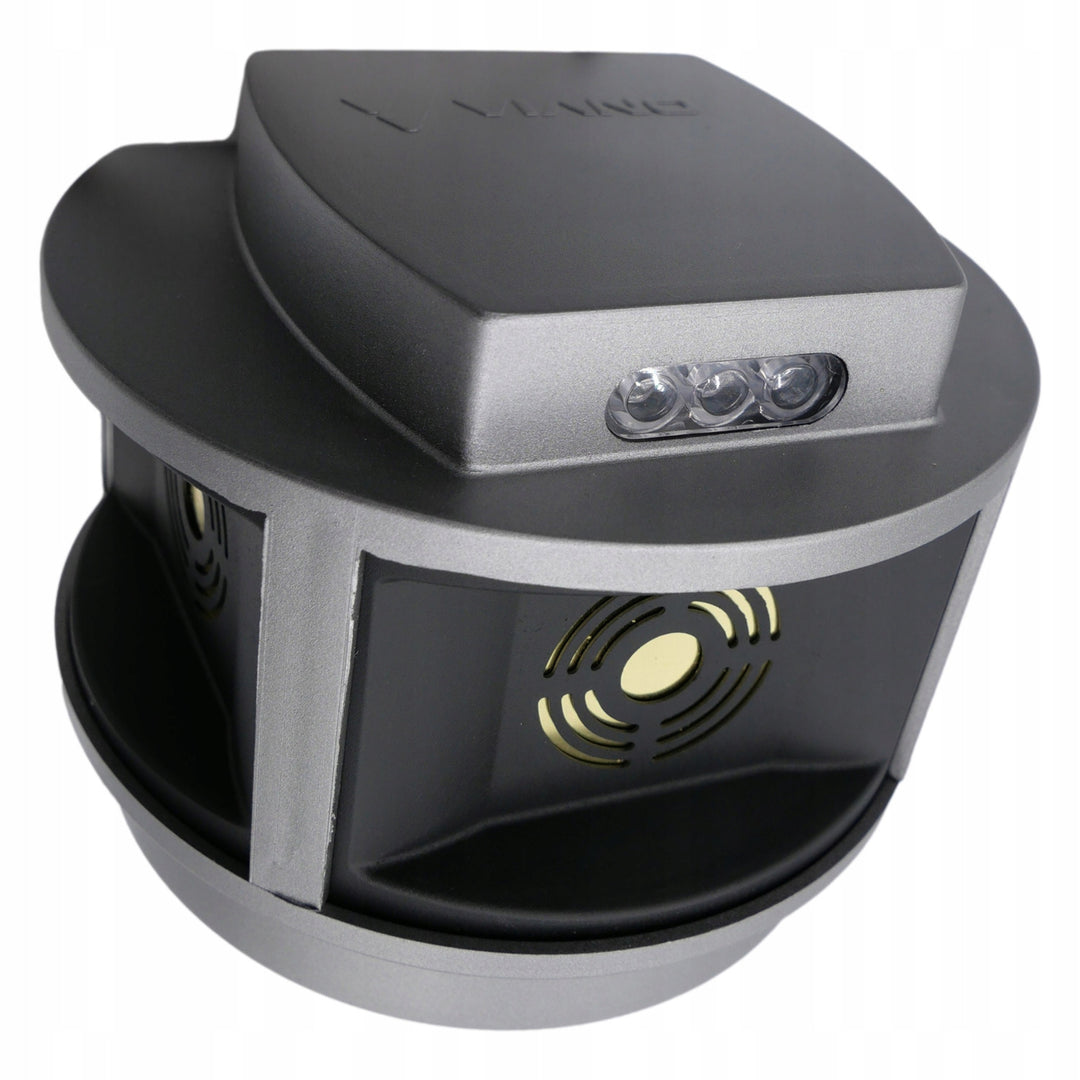 Repellente per roditori, repellente per martore, repellente per topi Viano, generatore di ultrasuoni, pannello stroboscopico, tre altoparlanti, Trio-Strob