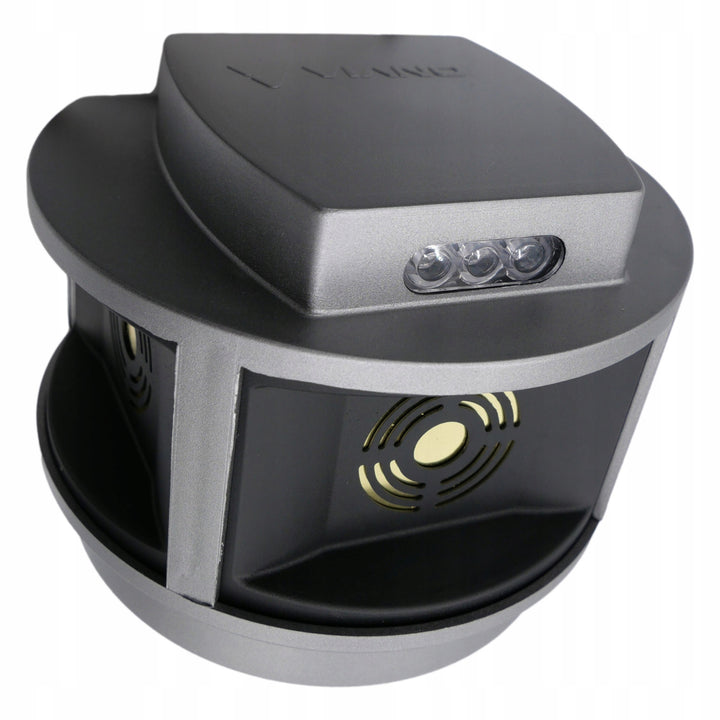 Repellente per roditori, repellente per martore, repellente per topi Viano, generatore di ultrasuoni, pannello stroboscopico, tre altoparlanti, Trio-Strob
