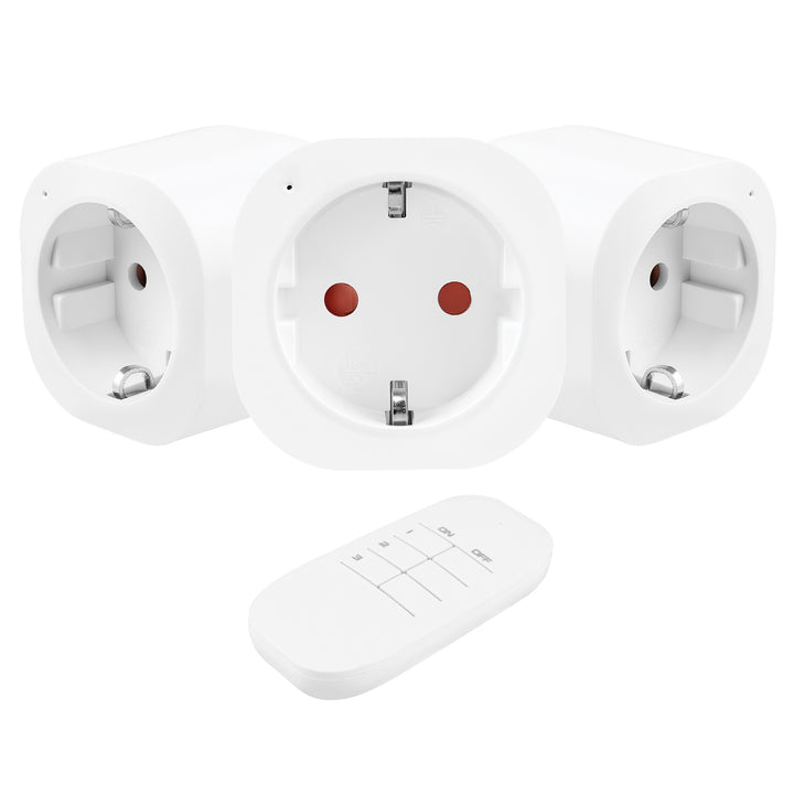 Prese telecomandate GreenBlue, 3 pezzi, programmabili, portata fino a 30 m, 220-240 V CA, 50/60 Hz, 16 A, 433 MHz, GB313 F