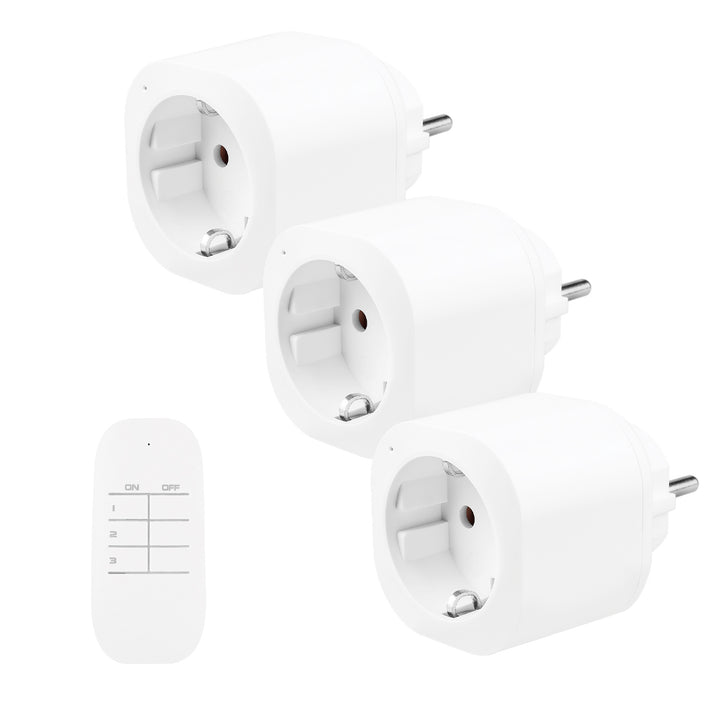 Prese telecomandate GreenBlue, 3 pezzi, programmabili, portata fino a 30 m, 220-240 V CA, 50/60 Hz, 16 A, 433 MHz, GB313 F