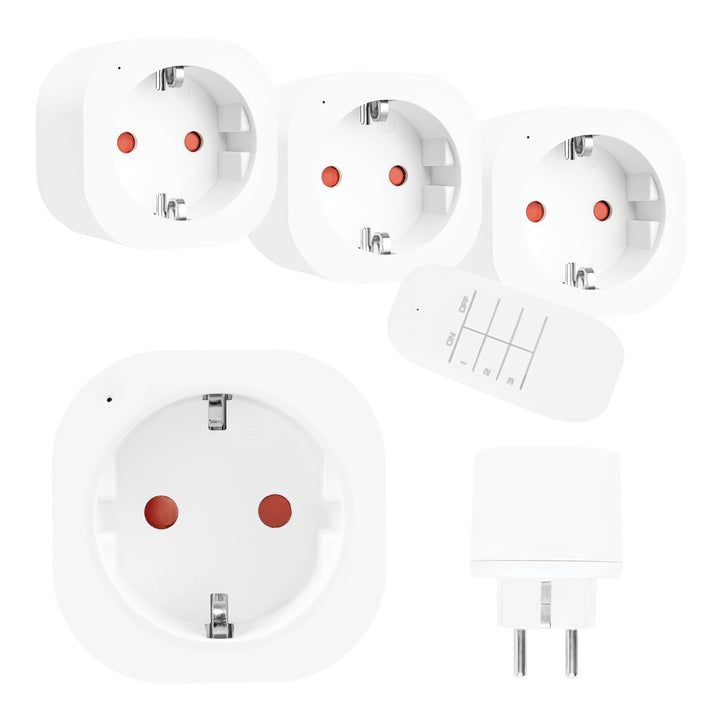 Prese telecomandate GreenBlue, 3 pezzi, programmabili, portata fino a 30 m, 220-240 V CA, 50/60 Hz, 16 A, 433 MHz, GB313 F