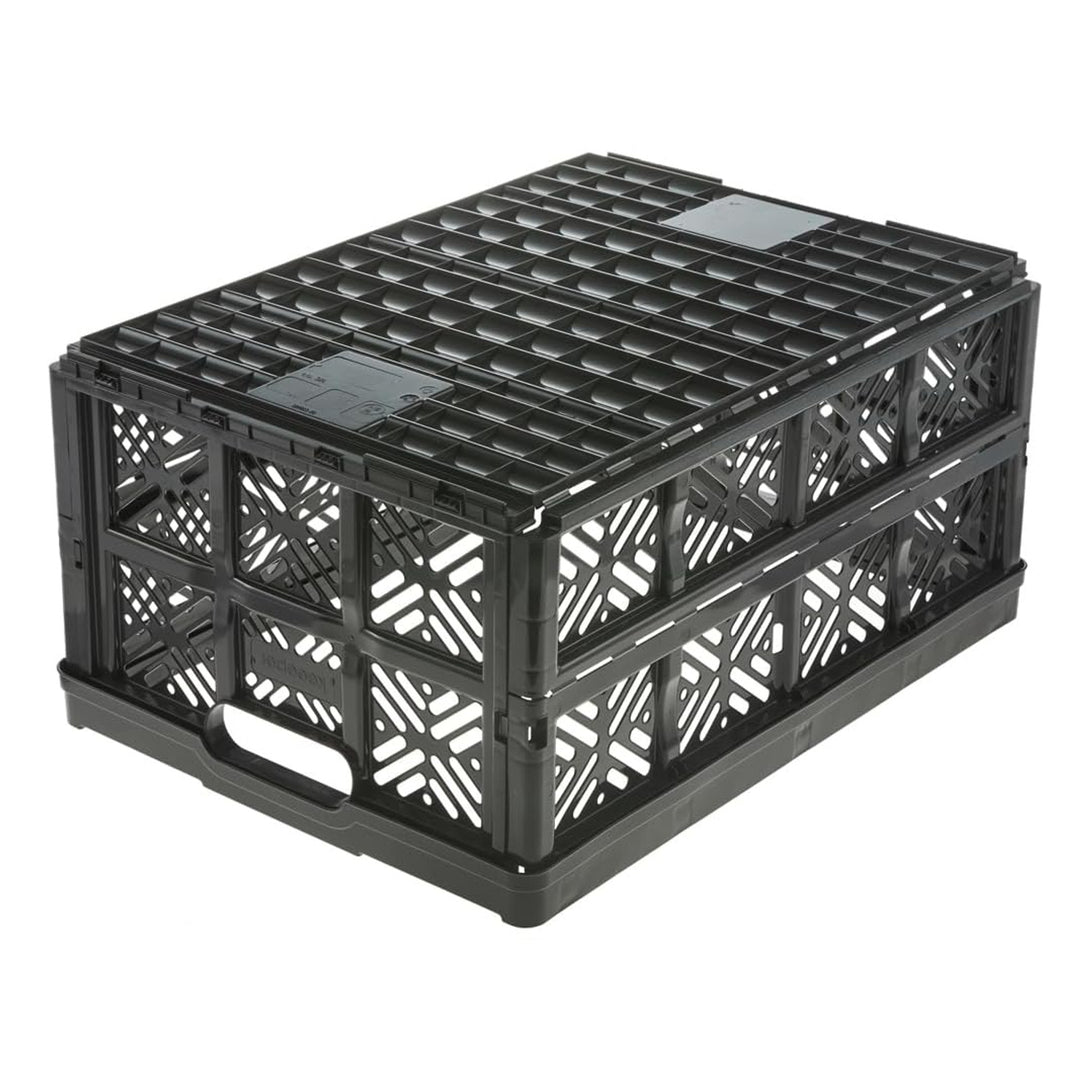 Cestino pieghevole Keeeper Ida, 32L, nero, resistente e facile da pulire