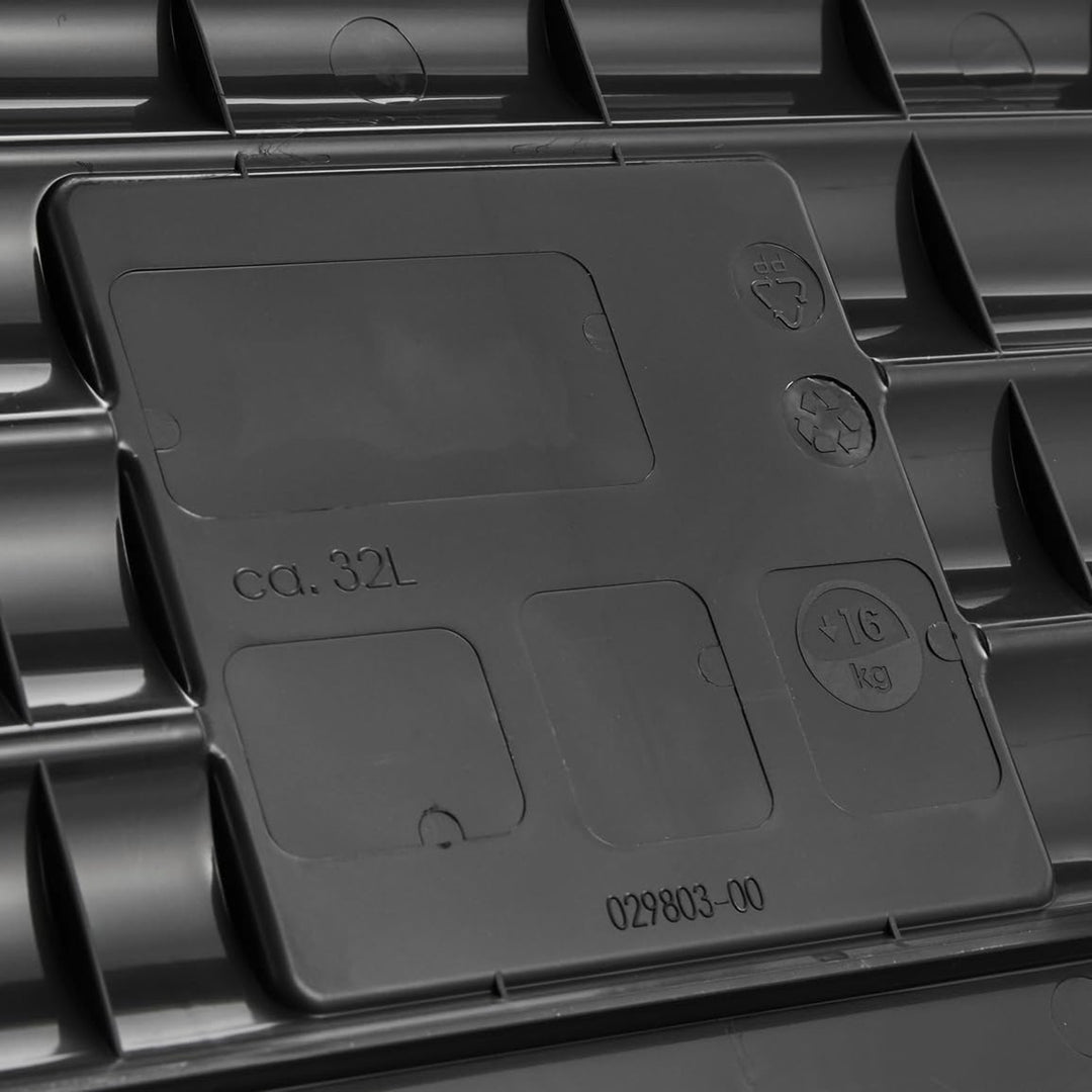 Cestino pieghevole Keeeper Ida, 32L, nero, resistente e facile da pulire