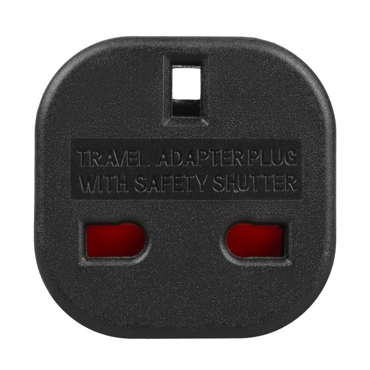 Adattatore da presa UK a spina EU Maclean, nero, MCE72, 4 pezzi