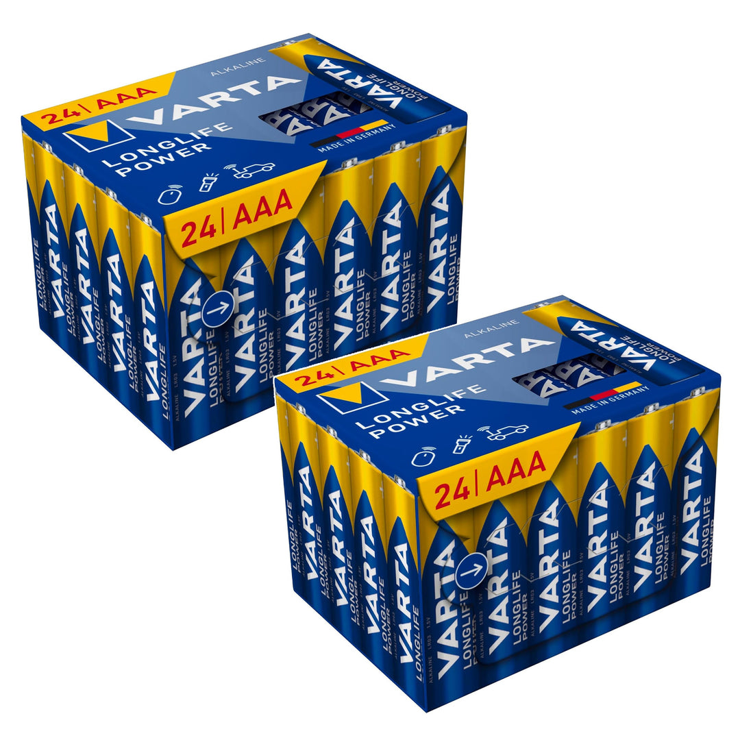 VARTA Longlife Power, 48 batterie alcaline AAA, LR03, 1,5V