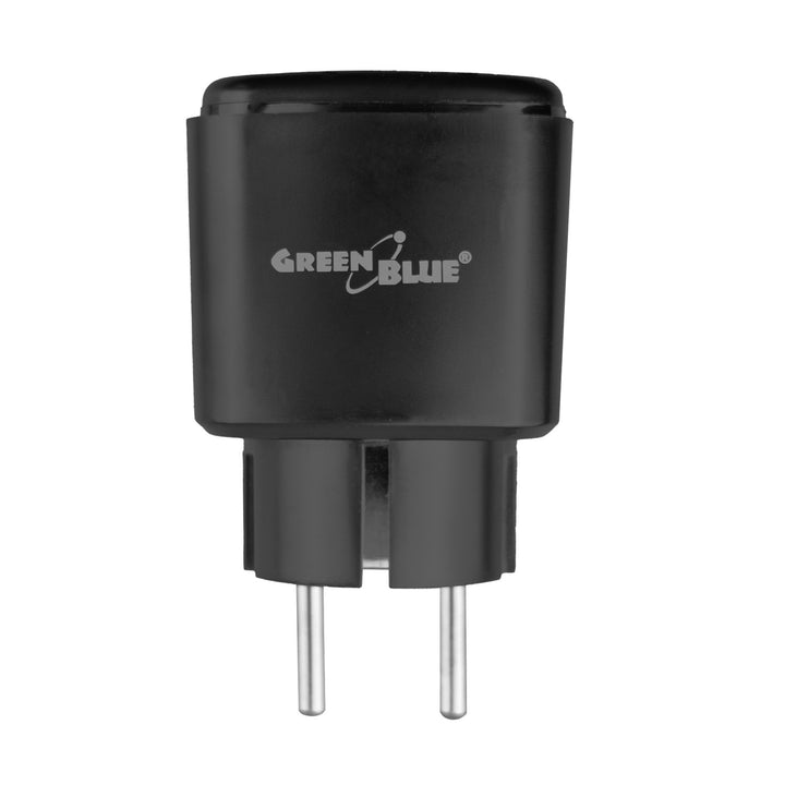 Presa WiFi GreenBlue controllabile da remoto, Android/iOS/Alexa/Google Home, timer, misuratore di potenza, max 16 A/3840 W, GB735 B