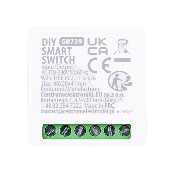 Relè WiFi da incasso GreenBlue, compatibile con Android/iOS/Alexa/Google Home, 100-240 V CA, 50/60 Hz, max. 16 A, per LED da 150 W, GB739