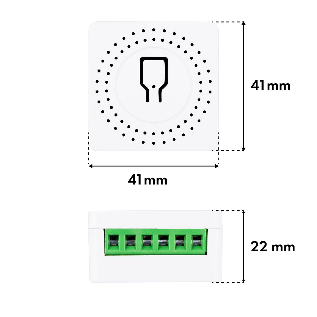 Relè WiFi da incasso GreenBlue, compatibile con Android/iOS/Alexa/Google Home, 100-240 V CA, 50/60 Hz, max. 16 A, per LED da 150 W, GB739